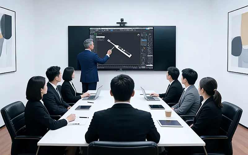 Business partners discussing an itemized price list and competitive bulk pricing for custom electric toothbrush orders.