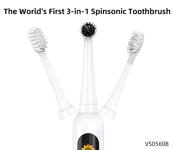 A next-generation electric toothbrush by Relish Tech, showcasing maximum efficiency and deep cleaning for plaque removal, featuring a smart screen.