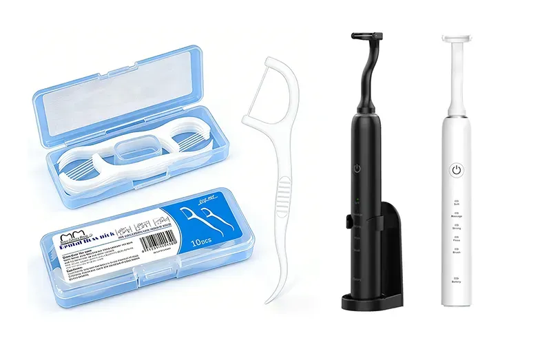 Custom dental floss and floss picks that are CE and FDA compliant, available in eco-friendly and multiple flavor variants.