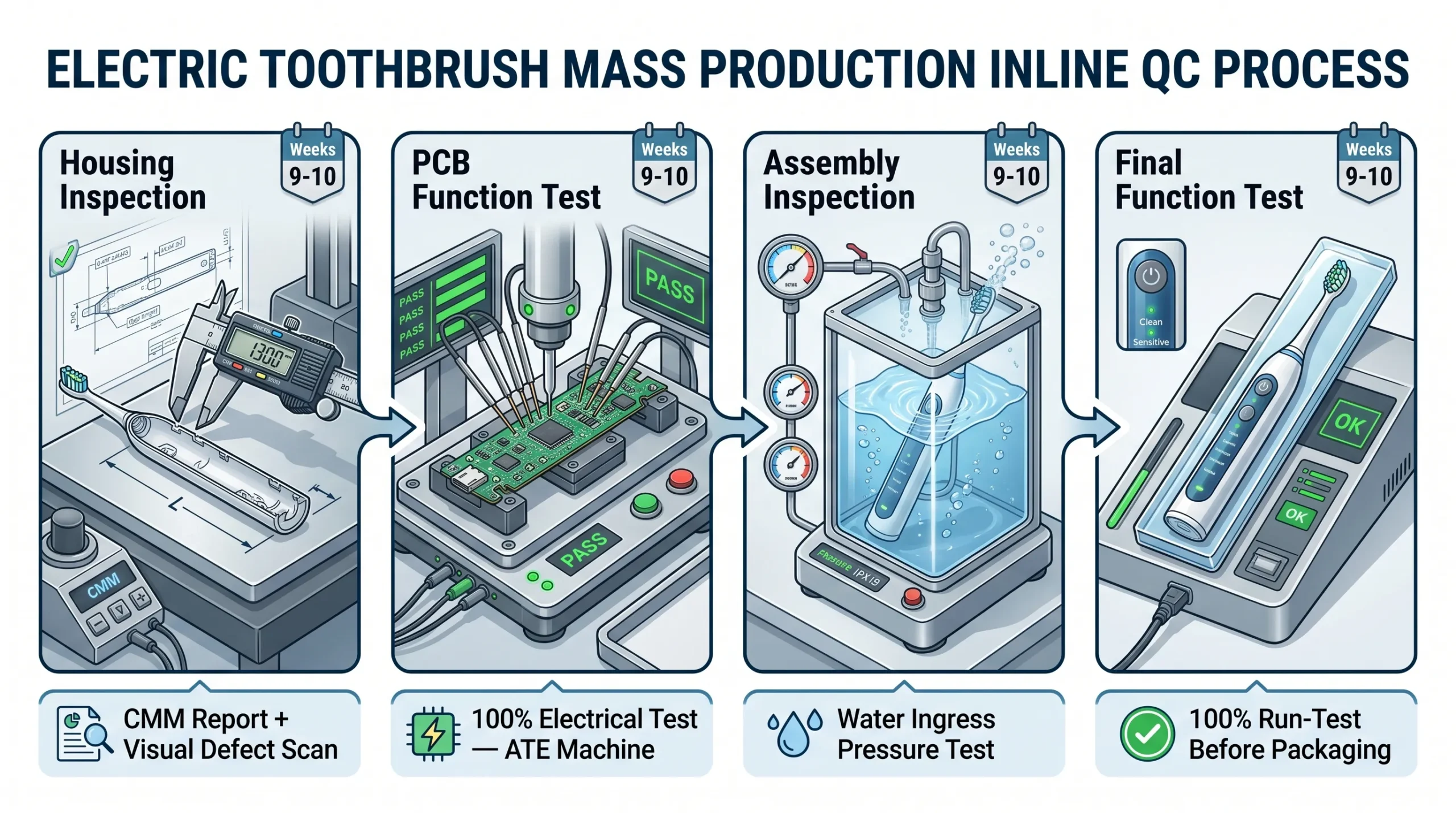 electric toothbrush mass production inline qc checkpoints assembly scaled