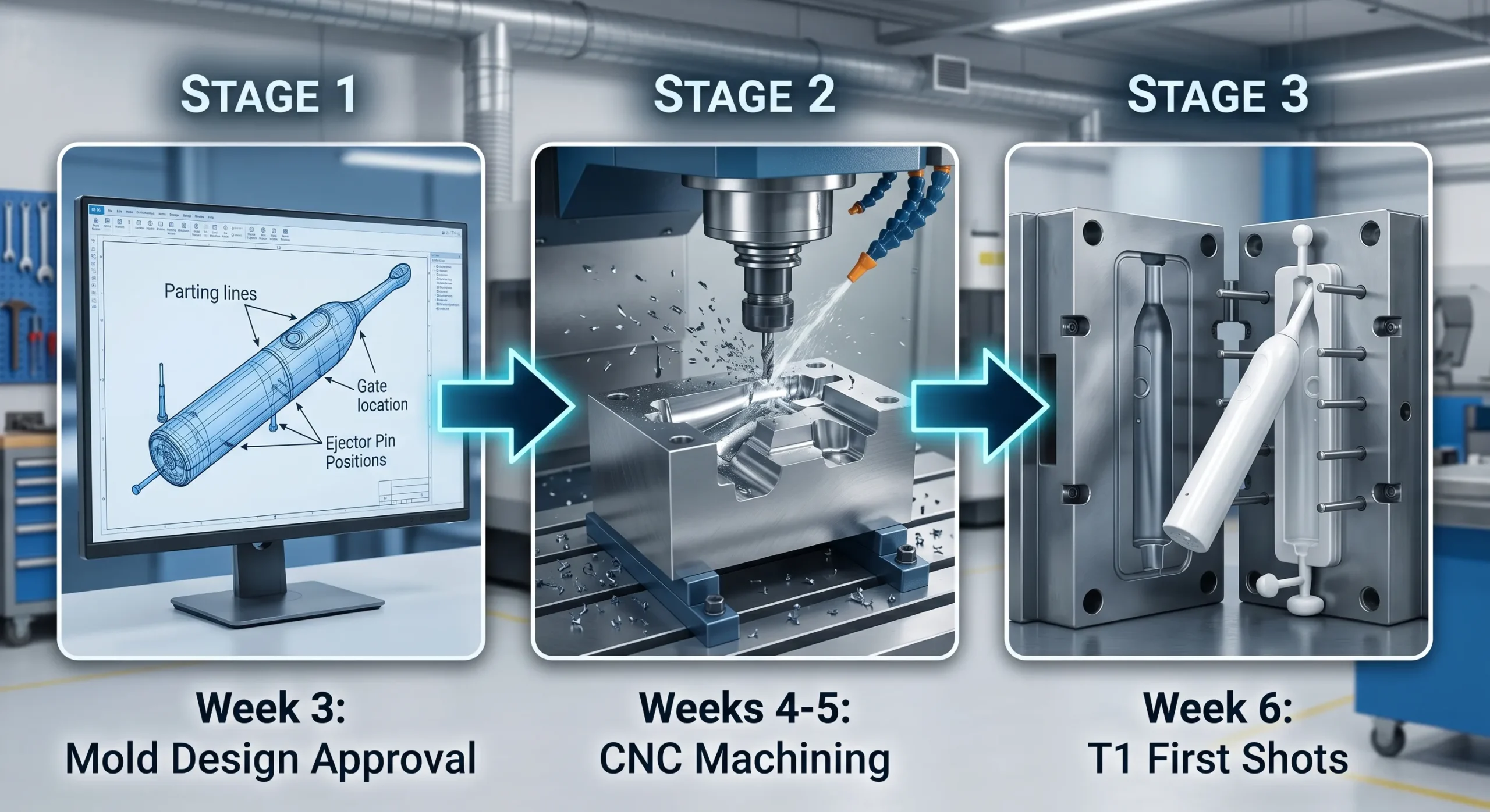electric toothbrush mold creation process cad cnc t1 samples scaled
