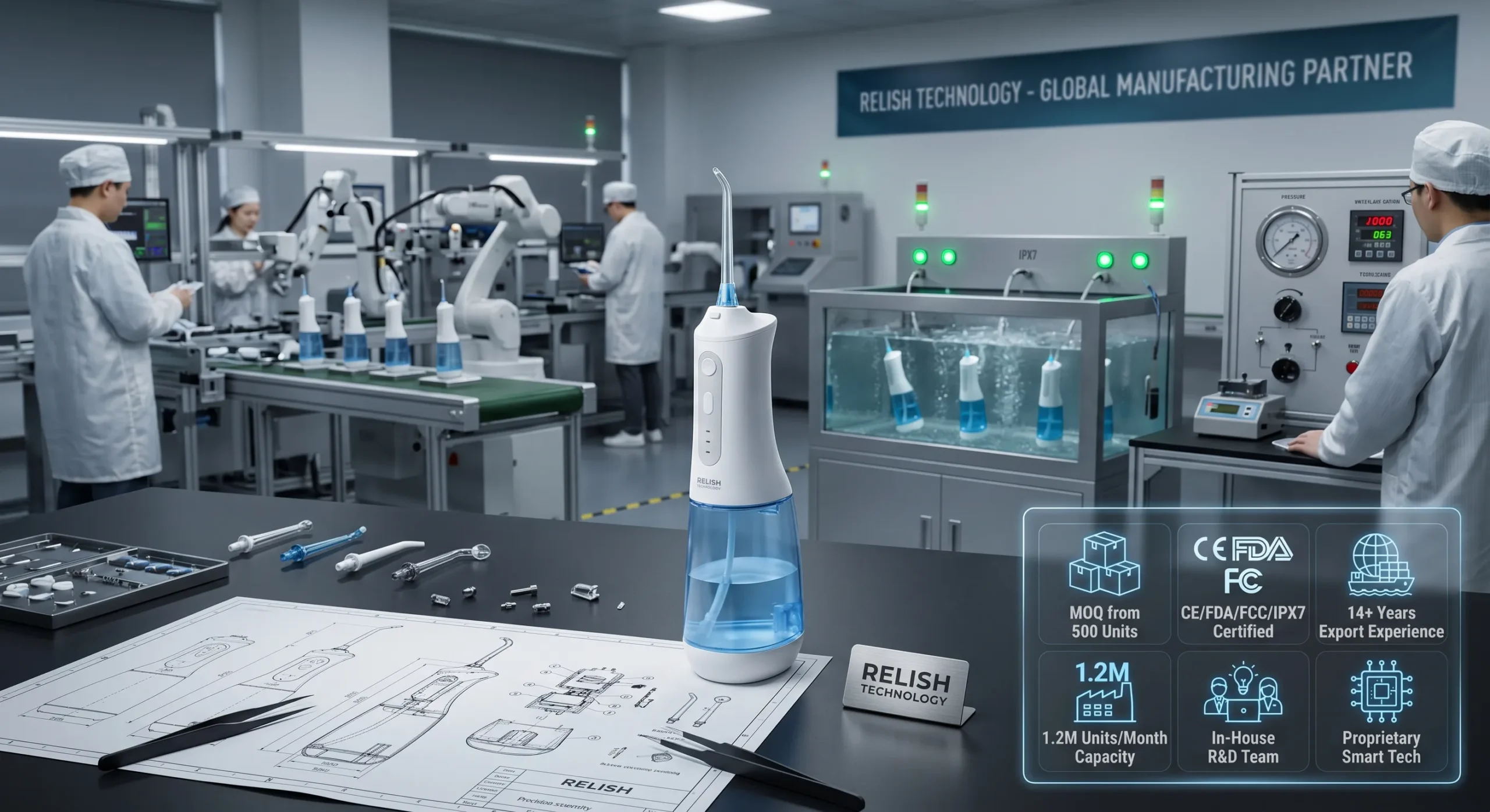 Water Flosser OEM/ODM Manufacturing:The Complete B2B Buyer's Guide (2026) 15 relish technology water flosser oem manufacturing capabilities factory scaled