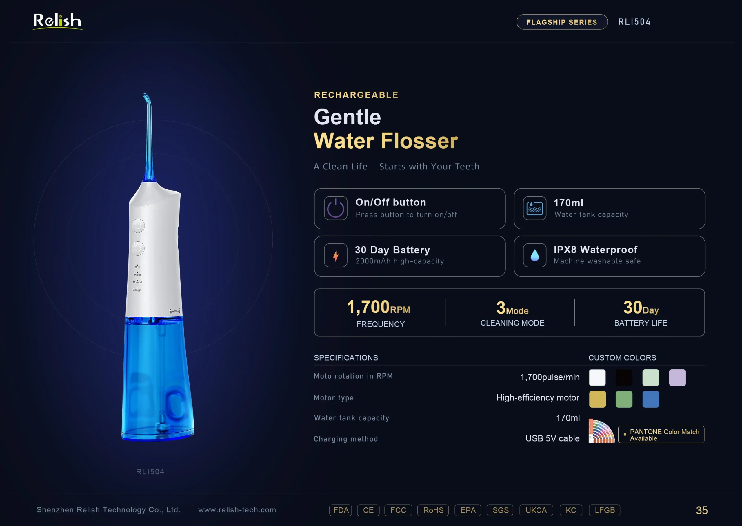 relish gentle water flosser blue 170ml scaled