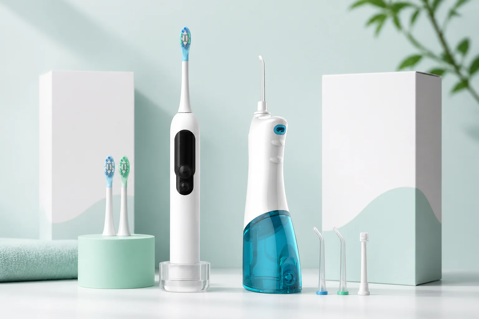 Electric toothbrush and water flosser selection for online retail sales.