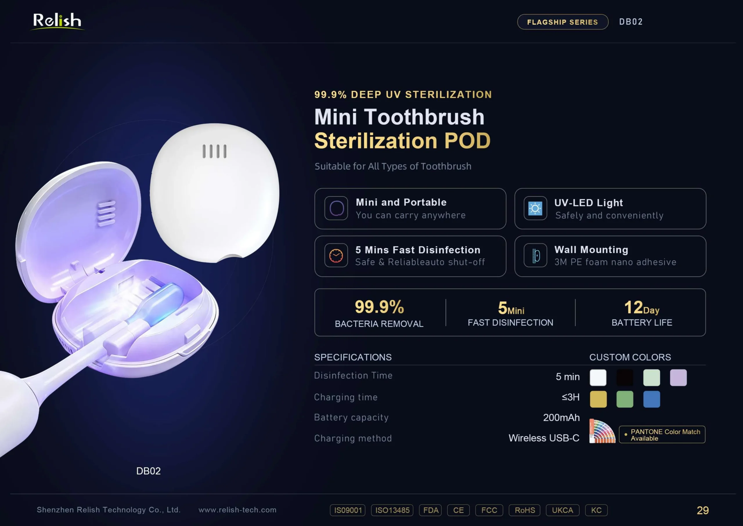 relish db02 mini toothbrush sterilization pod scaled
