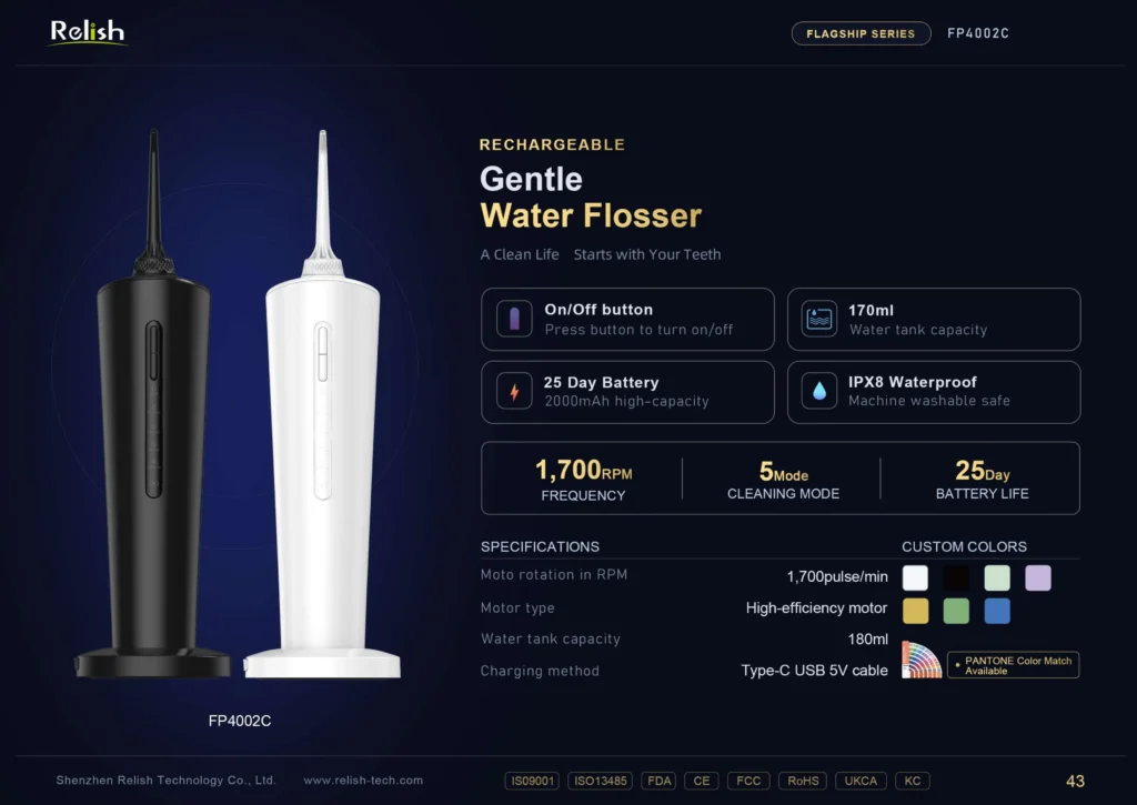 FP4002C rechargeable water flosser
