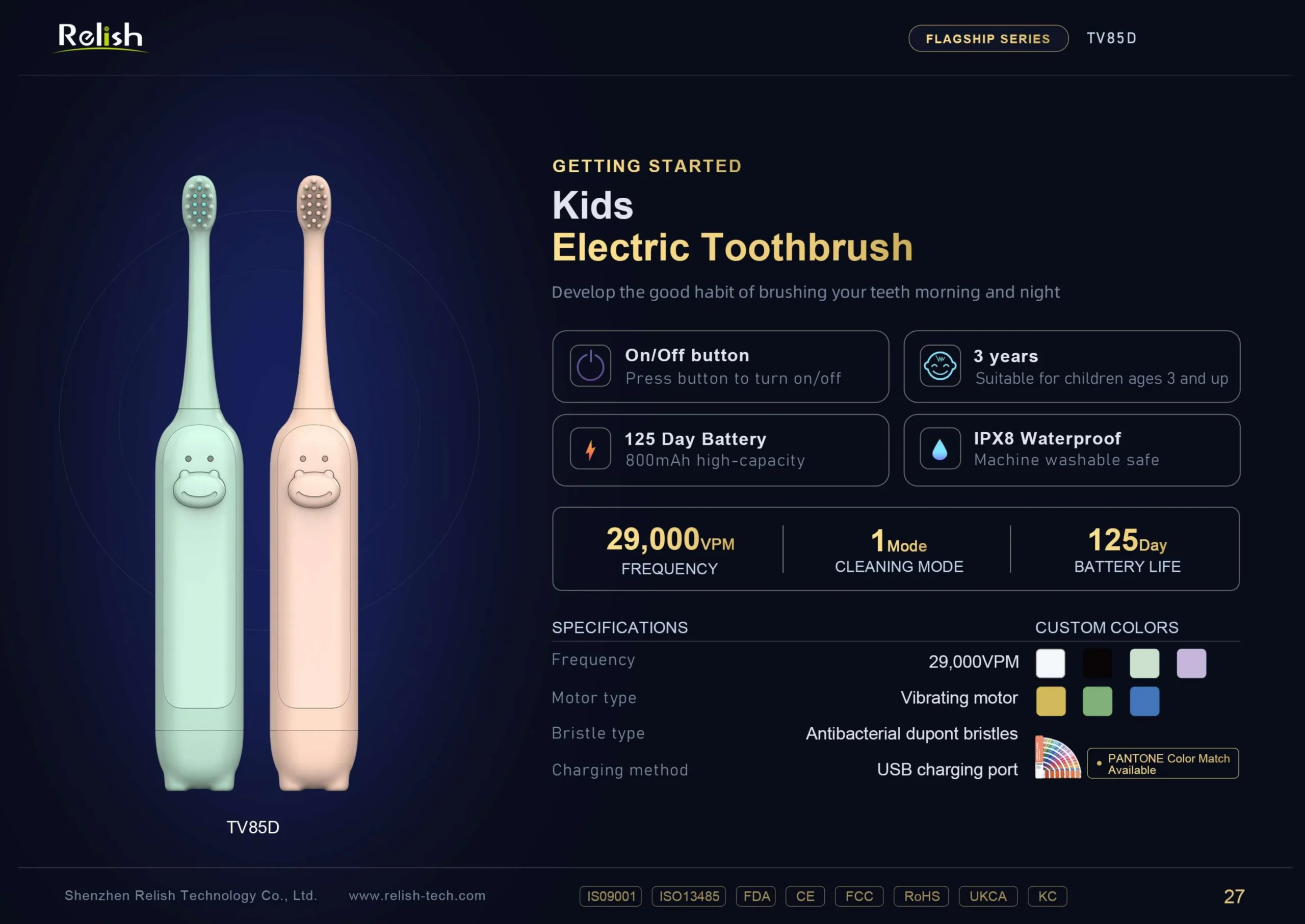 relish tv85d kids electric toothbrush scaled