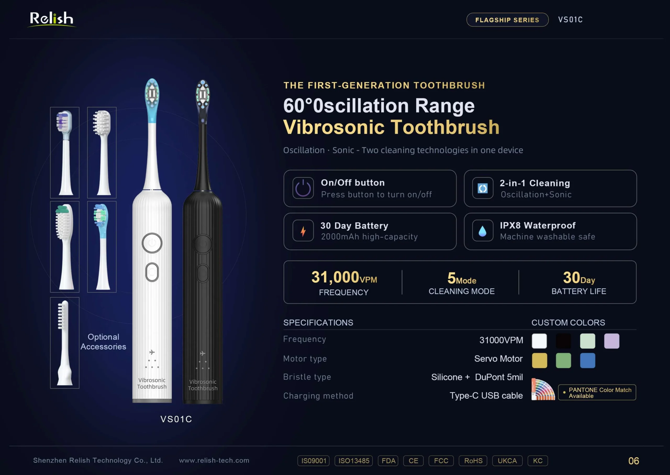 relish vs01c vibrosonic toothbrush scaled